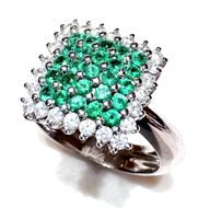 Ring Artigianale Woman I Classici in White Gold Smeraldo 10080993-15